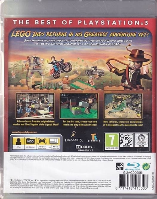 Lego Indiana Jones 2 - The Adventure Continues - PS3 Essentials (B Grade) (Genbrug)